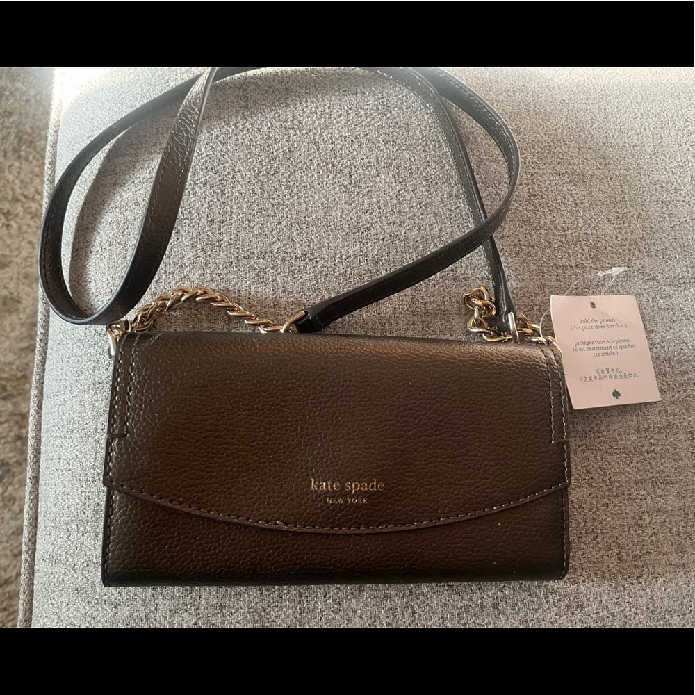 Super cute Kate Spade Bronze Wallet on a Chain